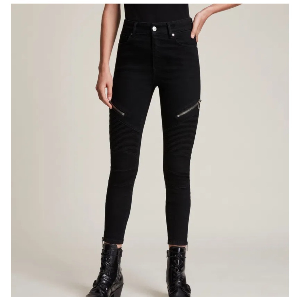 All Saints Dax Biker skinny jeans